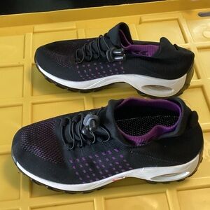 Stylish Black and Purple Women's Sneakers
